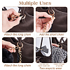 4Pcs Aluminium Bag Extender Chains & Pendant Decoration HJEW-FG00044-3