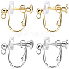 20Pcs 2 Colors 316 Stainless Steel Clip-on Earring Findings STAS-BBC0007-26-1