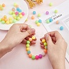 24Pcs 12 Colors Round Luminous Silicone Beads JX328A-01-4