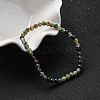 Natural Indian Agate Beaded Stretch Bracelets BJEW-A117-A-46-5