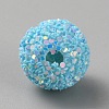 Opaque Acrylic Beads MACR-WH0010-12I-2