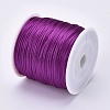 Round Nylon Satin Rattail Cord LS-NWIR-WH0009-15A-17-2