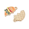 2Pcs Alloy Enamel Pendants ENAM-I077-03KCG-01-2