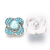 Alloy Rhinestone Snap Buttons SNAP-T001-15B-2