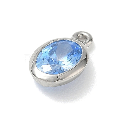 Brass Pave Cubic Zirconia Charms KK-CBA74BF-02P-1