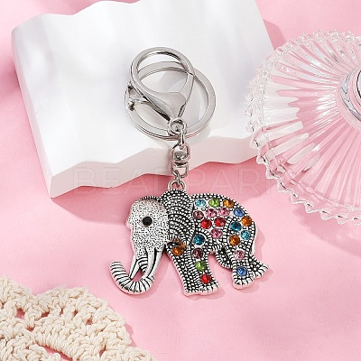 Alloy Rhinestone Keychain KEYC-YW00178-05-1