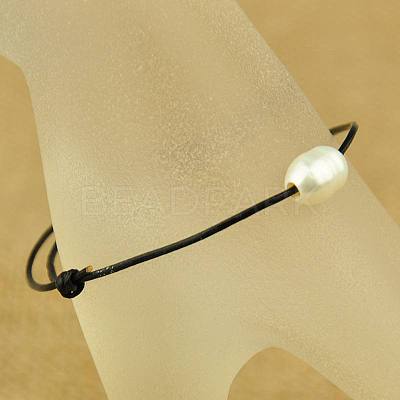 Cowhide Leather Cord Bracelets BJEW-JB00842-01-1