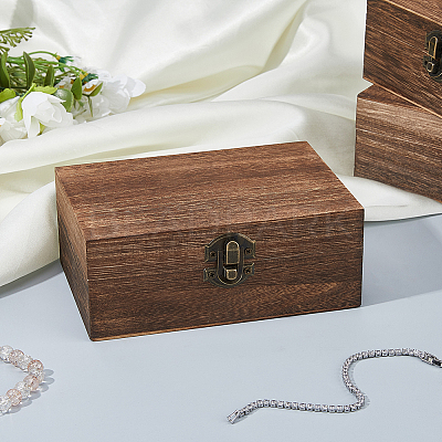6Pcs Wooden Jewelry Packaging Boxes CON-FH0001-59-1