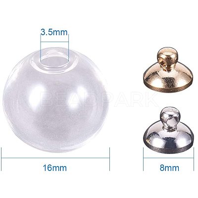 Handmade Blown Glass Globe Ball Bottles BLOW-PH0001-07-1
