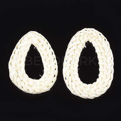 Handmade Reed Cane/Rattan Woven Linking Rings X-WOVE-T006-045A-1