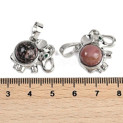 Natural Rhodonite Pendants G-I374-A-P02-1
