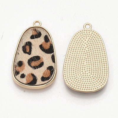 Eco-Friendly Cowhide Leather Pendants X-FIND-N049-03O-1