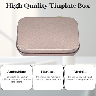 4Pcs Iron Jewelry Storage Boxes with Hinged Lid CON-SP0001-20C-1