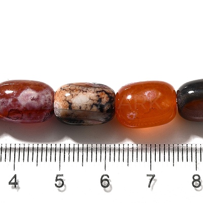 Natural Fire Crackle Agate(Dyed & Heated) Beads Strands G-H091-C01-01-1