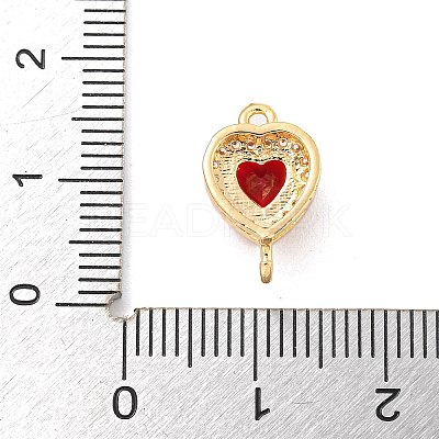Brass Pave Cubic Zirconia Connector Charms KK-Z072-06G-06-1