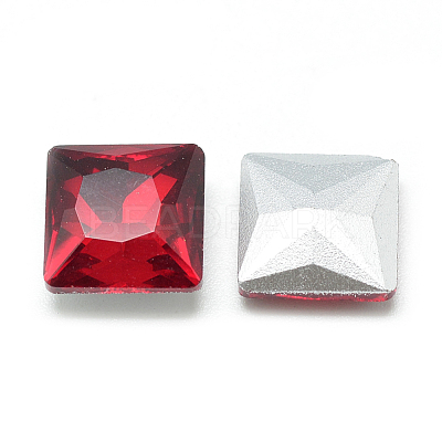 Pointed Back Glass Rhinestone Cabochons RGLA-T027-10x10mm-05-1