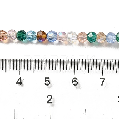 Electroplate Transparent Glass Beads Strands EGLA-A035-T4mm-HL01-1