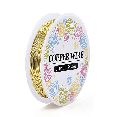 Round Copper Jewelry Wire CW0.3mm007-1