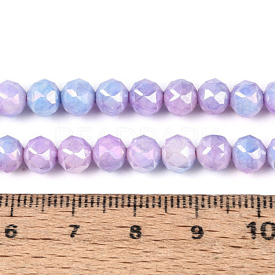 Anti-Tarnish Electroplate Glass Beads Strands GLAA-N010-6mm-07-1