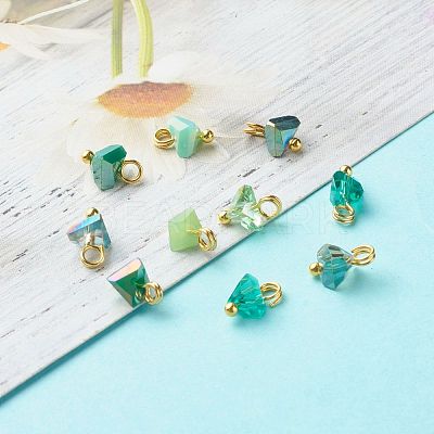 Electroplate Glass Charms PALLOY-JF00821-06-1