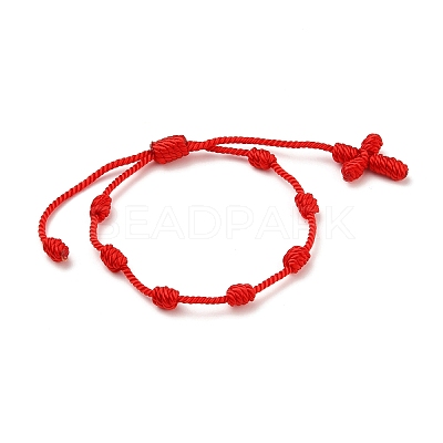 Adjustable Nylon Threads Braided Bracelets BJEW-JB05582-03-1