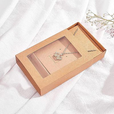 Foldable Drawer Type Creative Kraft Paper Box LS-CON-WH0077-12-1