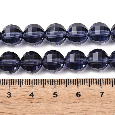 Faceted Round K9 Glass G-M182-10mm-20A-1