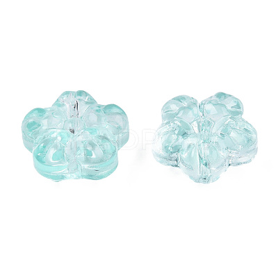 Transparent Spray Painted Glass Beads GLAA-N035-029-C01-1