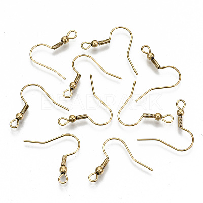 304 Stainless Steel Earring Hooks X-STAS-S111-001G-NR-1