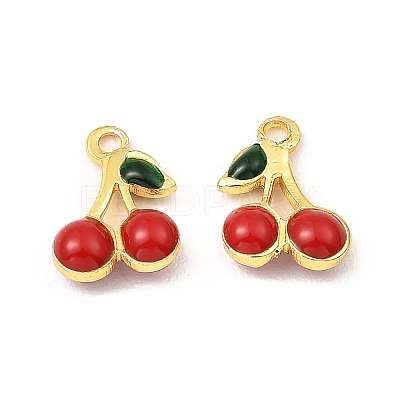 Brass Enamel Charms KK-K337-01G-01-1