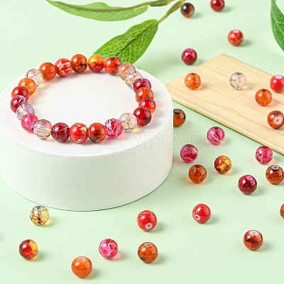 10 Style Spray Painted & Drawbench Transparent & Baking Paint Glass Beads GLAA-YW0001-26D-1