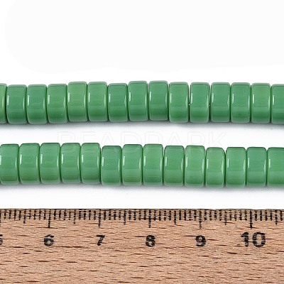 Opaque Solid Color Glass Beads Strands GLAA-N026-4x8mm-12-1