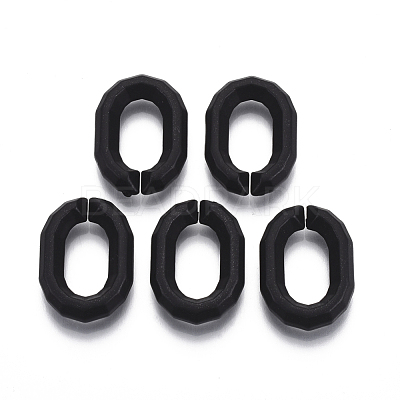 Spray Painted CCB Plastic Linking Rings CCB-R104-15-01-1