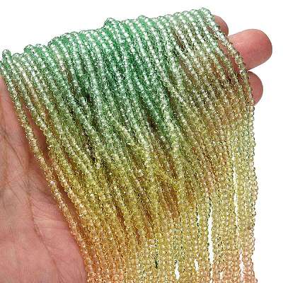 Transparent Painted Glass Beads Strands DGLA-A034-T1mm-A04-1