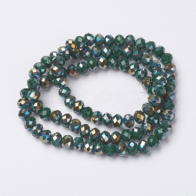 Electroplate Opaque Glass Beads Strands LS-EGLA-A034-P4mm-S03-1