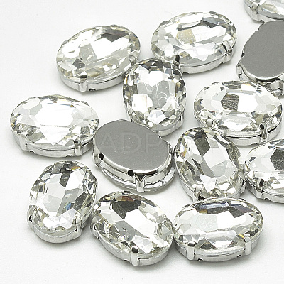 Sew on Rhinestone RGLA-T091-10x14mm-01P-1