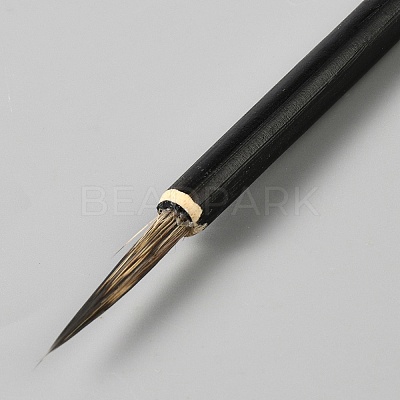 3Pcs Wood Chinese Calligraphy Brush OFST-WH0014-005C-1