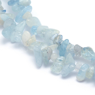 Natural Aquamarine Beads Strands G-P332-60-1