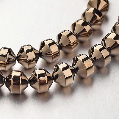 Electroplate Non-magnetic Synthetic Hematite Bead Strands G-F300-31A-06-1