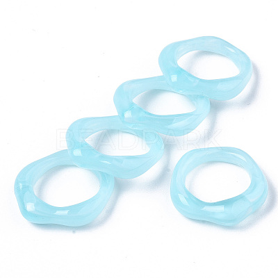 Transparent Resin Finger Rings LS-RJEW-T013-001-F04-1