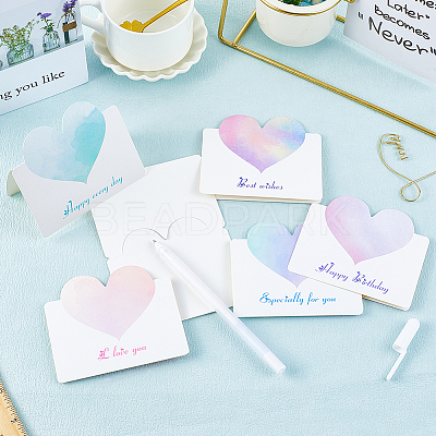 60Pcs 6 Colors Paper Greeting Cards DIY-GF0011-24-1