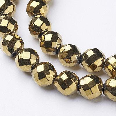 Non-Magnetic Synthetic Hematite Beads Strands G-G092-8mm-1-1