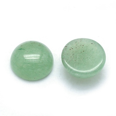 Natural Green Aventurine Cabochons G-P393-R15-8MM-1