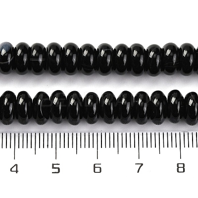 Natural Black Agate(Dyed & Heated) Beads Strands G-G177-F01-01-1