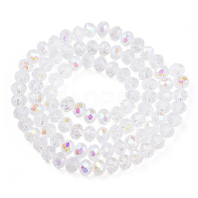 Electroplate Glass Beads Strands EGLA-A034-T6mm-B33-1