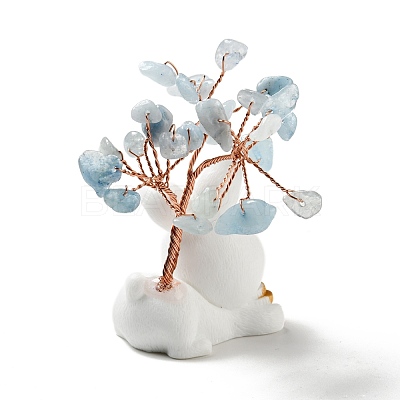 Natural Aquamarine Tree Display Decorations DJEW-E007-01RC-02-1