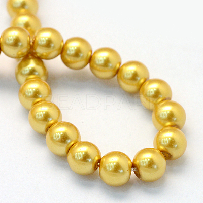 Baking Paint Glass Pearl Bead Strands X-HY-Q003-3mm-31-1