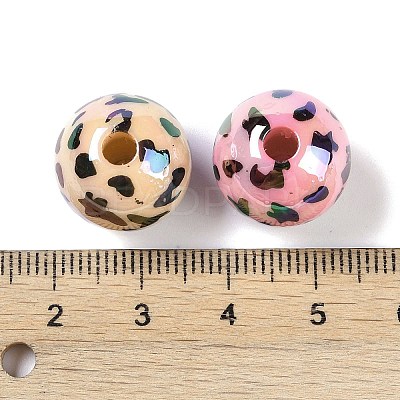 UV Plating Rainbow Iridescent Opaque Acrylic Beads MACR-K361-02A-1