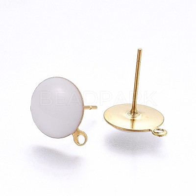 Ion Plating(IP) 304 Stainless Steel Stud Earring Findings STAS-P203-A06-02-1