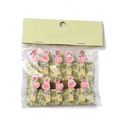 Wooden & Iron Clothes Pins AJEW-H137-01-1